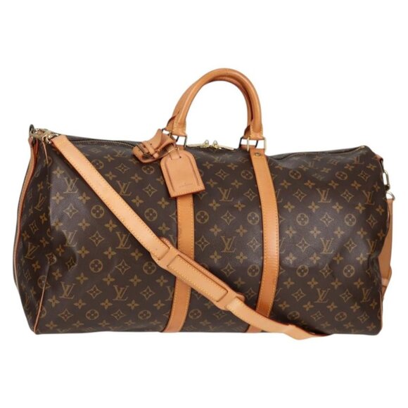 LOUIS VUITTON Monogram Keepall Bandouliere 55 Boston Bag - Picture 11 of 16